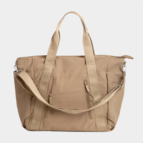 FASHNZFAB solid spacious multi compartment carryall tote bag
