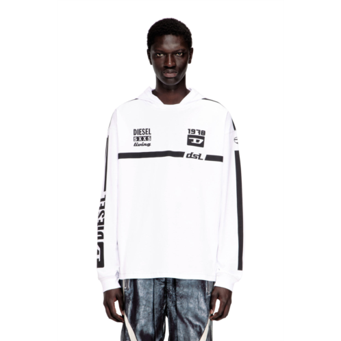 Diesel hoodie t-shirt with contrast graphics