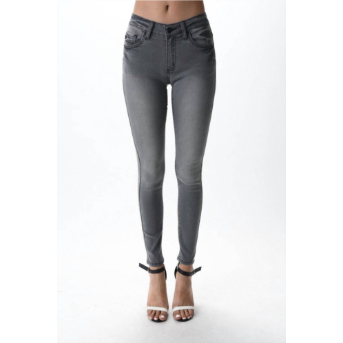KanCan mid rise super skinny jeans in black