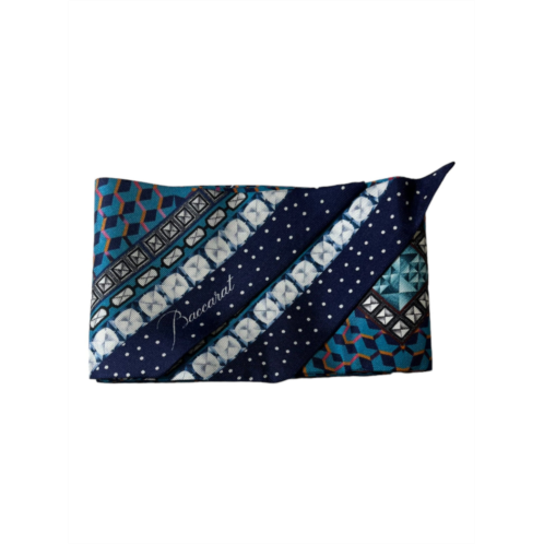 Baccarat 2810794 ladies louxor twill silk blue band scarf