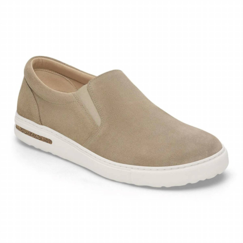 BIRKENSTOCK womens oswego suede leather shoe - narrow width in taupe