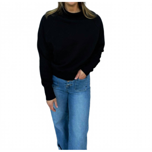 Mono b malibu raglan sleeve turtleneck sweater in black