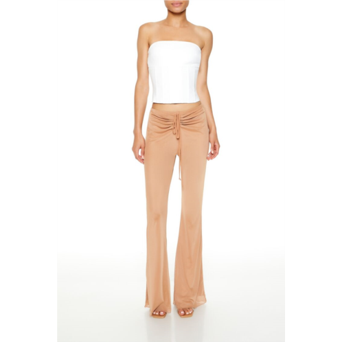 Forever 21 ruched drawstring mesh pants