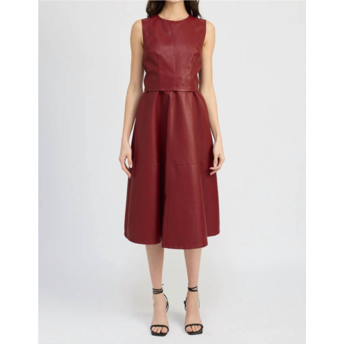 En Saison campbell midi dress in rose