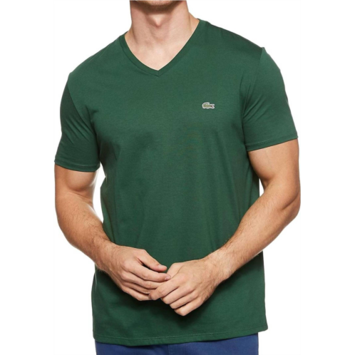 LACOSTE short sleeve v-neck pima jersey t-shirt in green