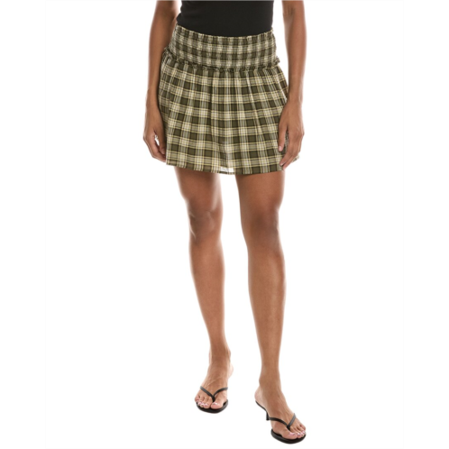 Madewell smocked waist tiered mini skirt