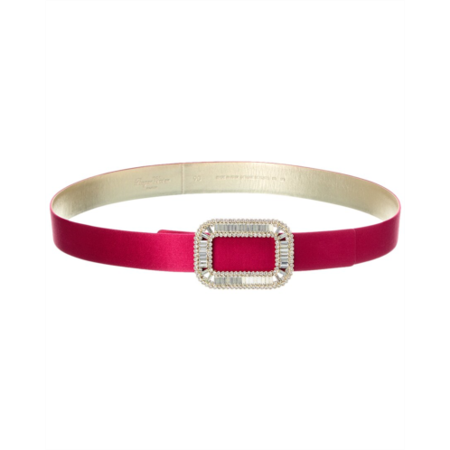 Roger Vivier centure pilgrim satin & leather belt