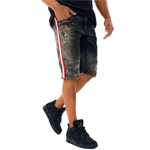 JORDAN CRAIG mens talladega denim short in black shadow