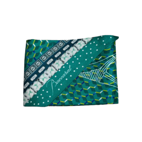 Baccarat 2810802 ladies louxor twill silk green band scarf