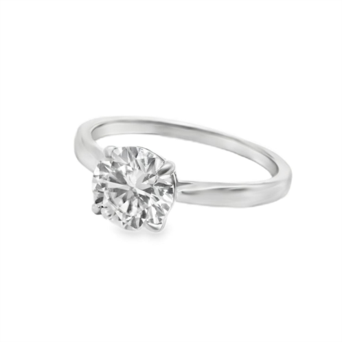 Allyanna Gifts round moissanite ring in silver