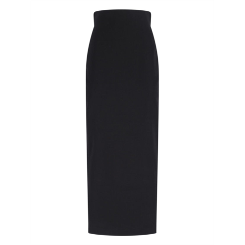 Rick Owens maxi wool skirt black