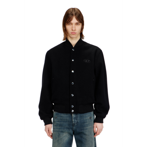 Diesel bomber jacket in felted wool blend