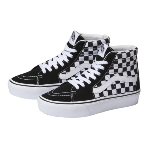 Vans sk8 hi 2.0 sneaker in black/white/checkerboard women