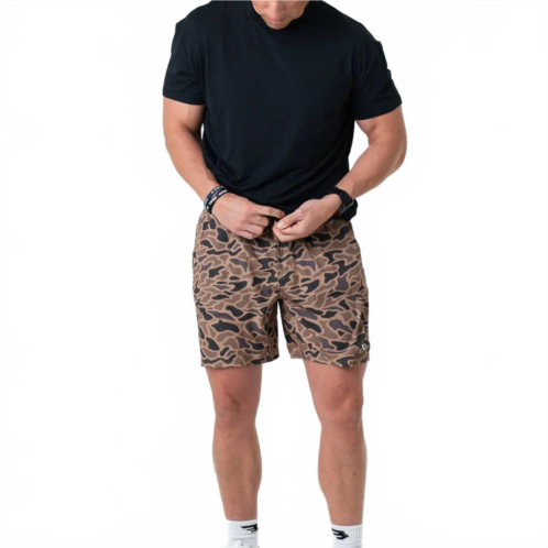 BURLEBO active athletic shorts in gauge camo