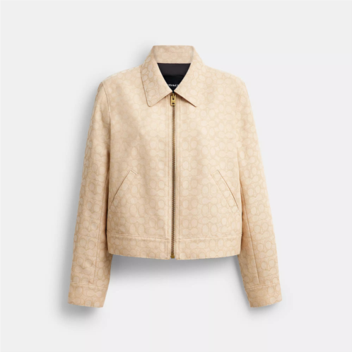 Coach Outlet signature zip front jacket