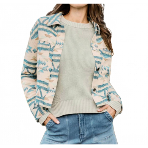 Flags & Anthem castilla cropped utility jacket in multi