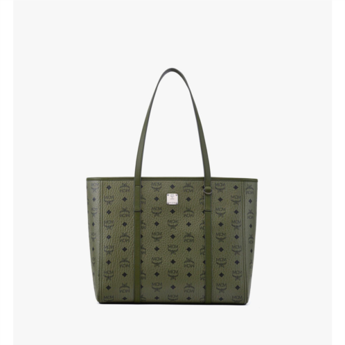 Mcm medium toni top-zip shopper in visetos