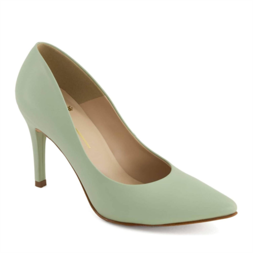 Andrea womens pointed toe pump in green