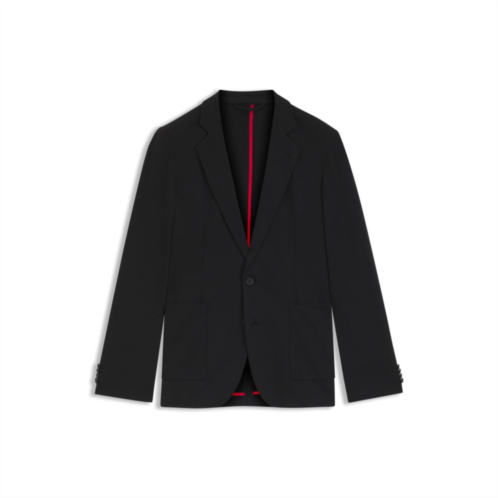 HUGO melange slim-fit jacket in a cotton blend
