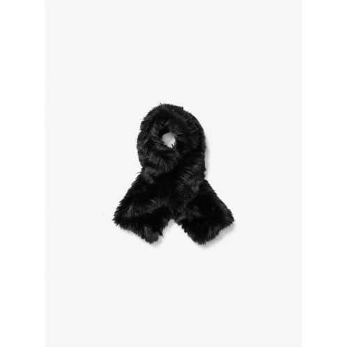 Michael Kors faux fur and wool scarf