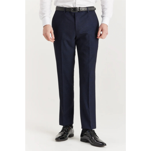 Oliver Tweed (Infinity Leather) mens navy suit trouser prince of wales formal trouser