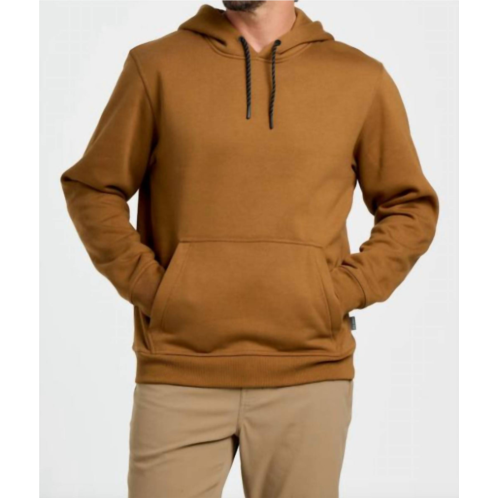 FREE FLY mens bamboo northcoast fleece pullover hoodie in russet