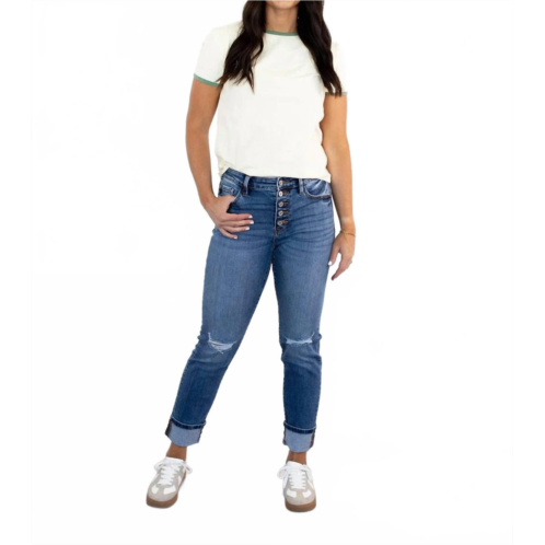 KanCan haidee skinny straight leg jeans in medium denim