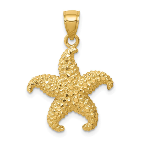 Diamond2Deal 14k yellow gold starfish pendant