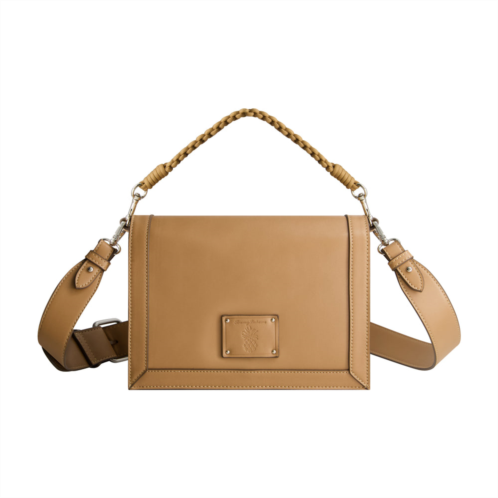 tommy bahama debossed logo flat messenger bag