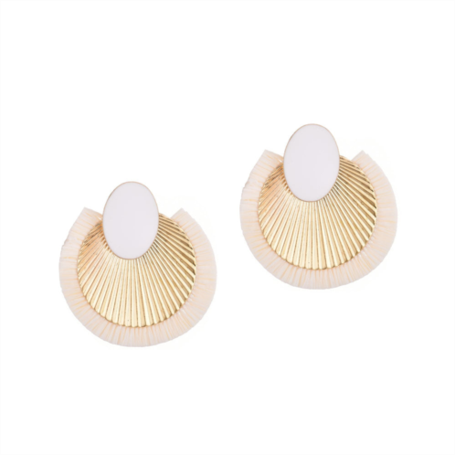 Adornia statement mixed material darla earrings