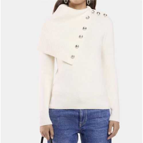 Paco rabanne wool turtleneck sweater in off white