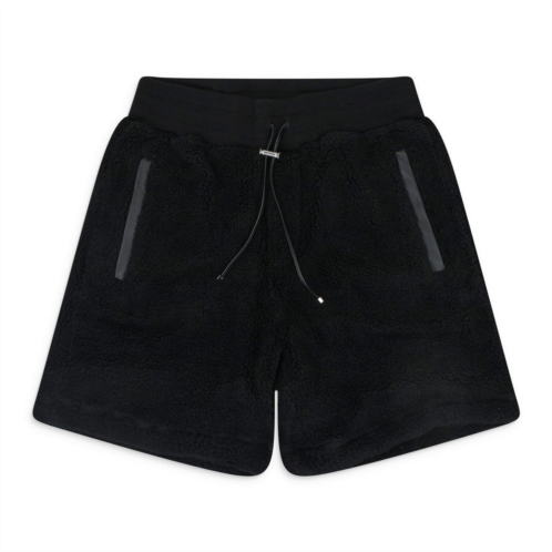 Amiri black polar fleece shorts