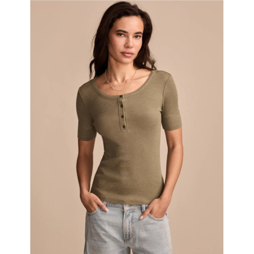 Lucky Brand womens short sleeve henley