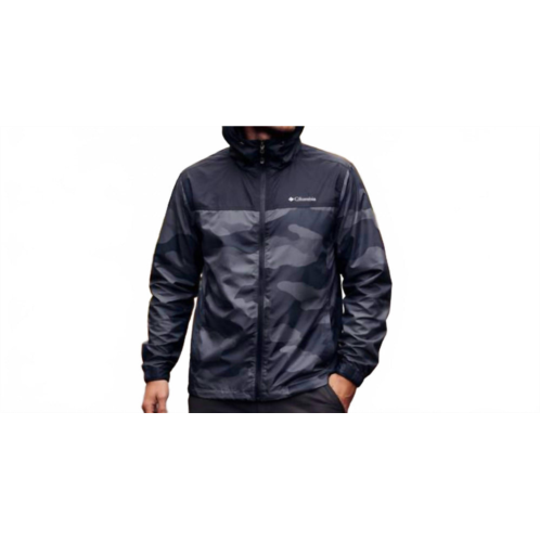 Columbia flash challenger novelty windbreaker in black/camo