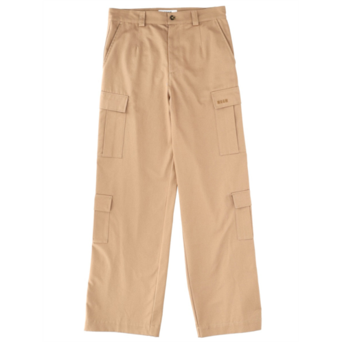 MSGM brown wide-leg cargo pants