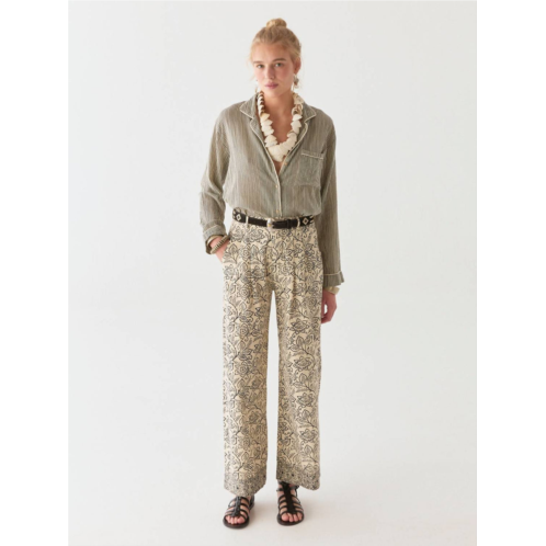 Maison Hotel lolo wide leg pant in white lies
