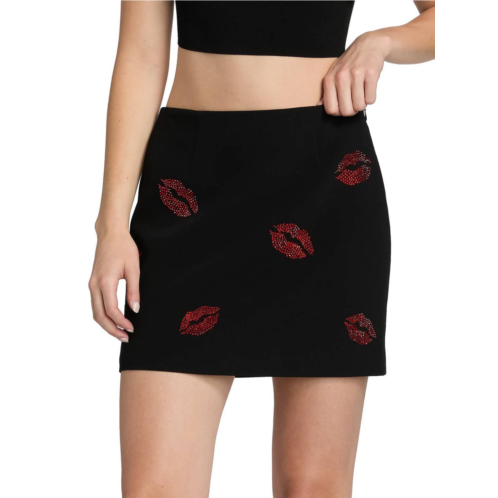 Cinq a sept kissing booth doris jean skirt in black