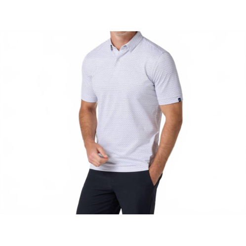 Mizzen Main halyard short sleeve polo shirt in white dot