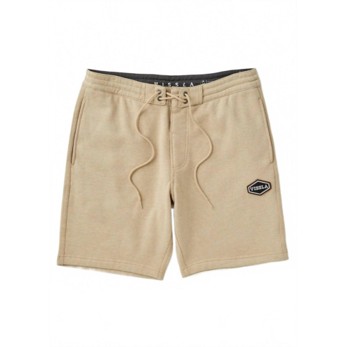 VISSLA mens sofa surfer shorts in dark sand