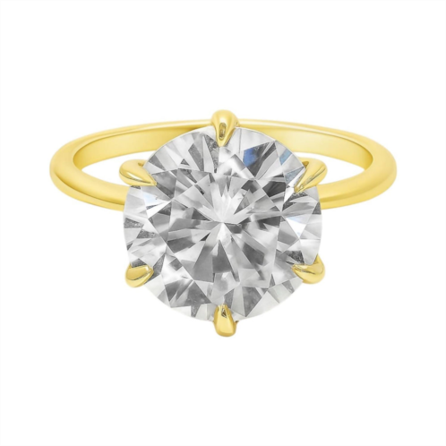Allyanna Gifts womens round solitaire moissanite ring in gold