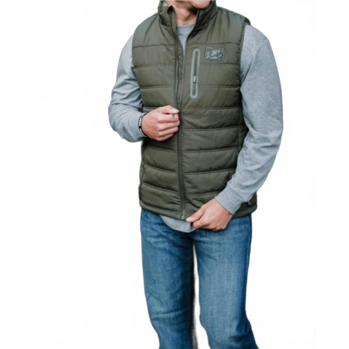 BURLEBO puffer vest in mallard green
