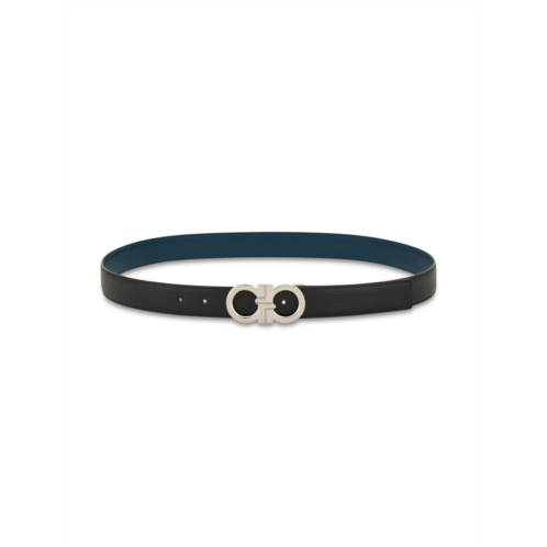 FERRAGAMO double-adjustable calf leather belt with distinctive buckle