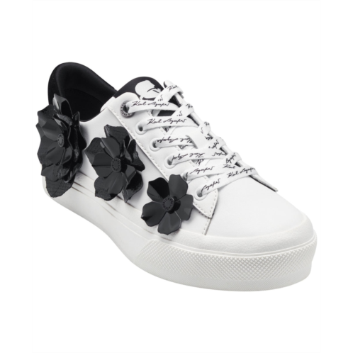 KARL LAGERFELD PARIS womens georgia lace-up sneaker