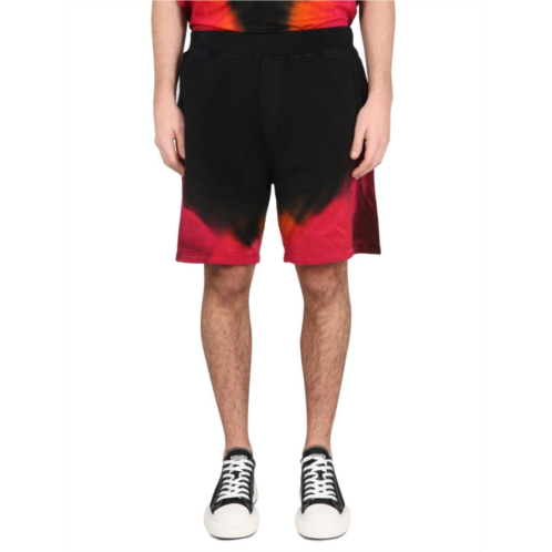 Dsquared2 relaxed fit shorts with flame print
