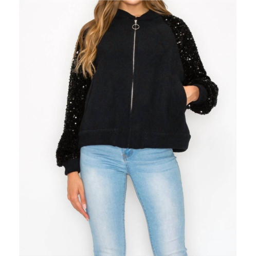 Joh jeanette jacket with sequins in black