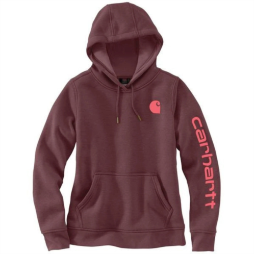 Carhartt iconic clarksburg hoodie womens purple graphic relaxed fit jax1552