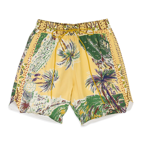 Rhude multicolor palmina silk shorts