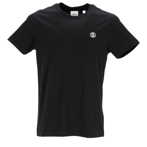 BURBERRY logo embroidered black t-shirt with minimalist aesthetic