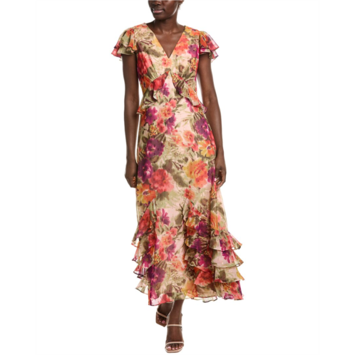 Eliza J short sleeve printed maxi dress