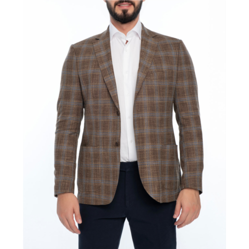 VELLAPAIS manchester regular fit plaid sport coat